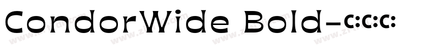CondorWide Bold字体转换